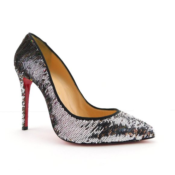 CHRISTIAN LOUBOUTIN Sparkly Sequin Pumps 37 - Picture 1 of 10